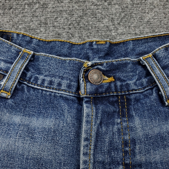 Vintage Abercrombie Fitch Jeans 32x32 Y2K Low Rise Bootcut Stone Wash Distressed - Picture 8 of 15